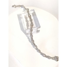 Ασημένιο βραχιόλι με ζιργκόν σε διάφορα σχήματα (SB48)